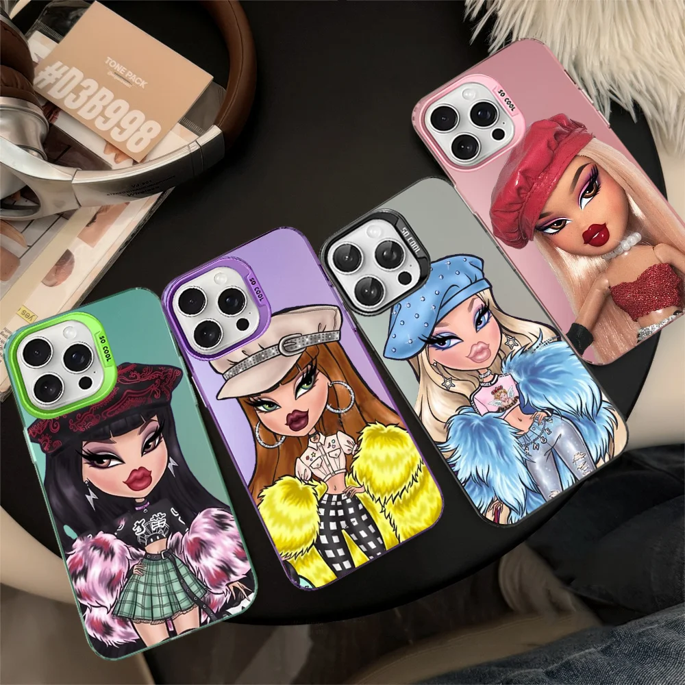 Fashion B-Bratz D-Doll Phone Case For IPhone 16 15 14 13 12 11 Pro Max X XR XSMAX 8 7 Plus Matte Shockproof Back Cover