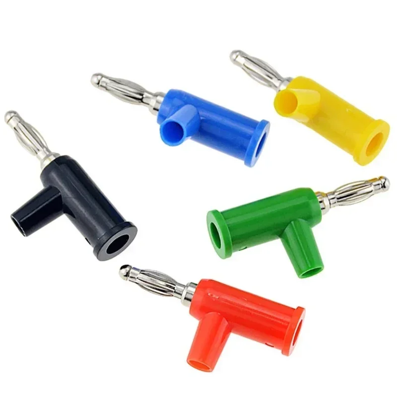 5PCS 4MM Banana Plug Stackable Pure Copper Screw Type Without Welding Audio Multimeter Pen Plug Connector