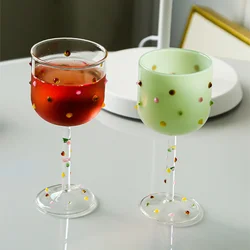 Korea Ins Creative Colorful Jelly Beans High-Value Wine Glass Goblet Wine Glasses Lead-Free Champagne Cups Home Wedding Gifts