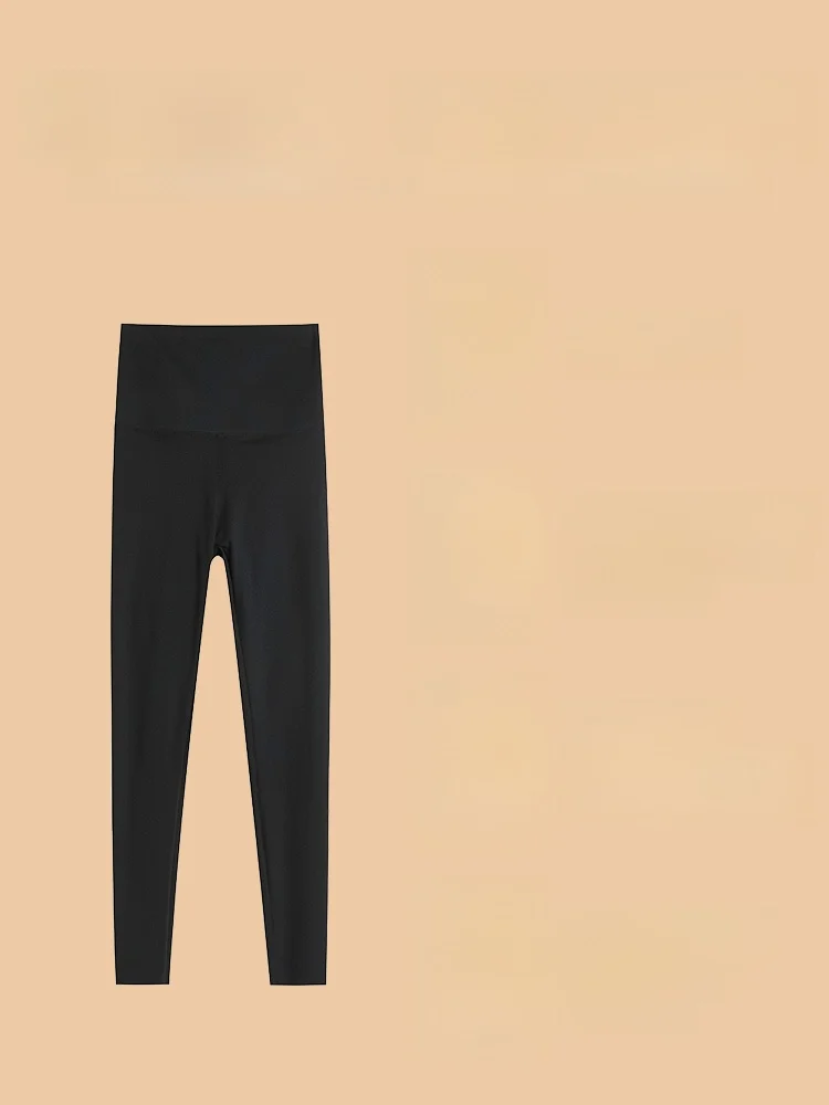 하이웨이스트 슬림핏 요가 팬츠 여성용 가을 겨울 아크 스킨 레깅스 슬리밍 복부 보정 힙업 팬츠