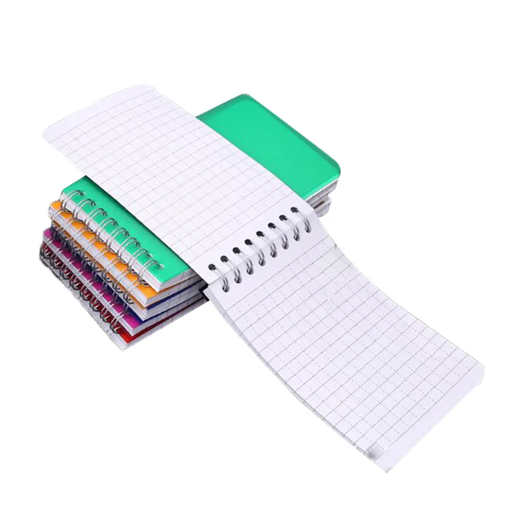 6Pcs Portable Waterproof Note Pad For School Notebook Office Worker Coil Bound Simple Layout Daily Journal