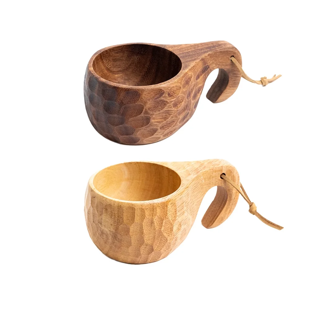 Classical Chinese Portable Wood Coffee Mug Rubber Wooden Tea Milk Cups Water Drinking Cup Drinkware Teacup For Gift