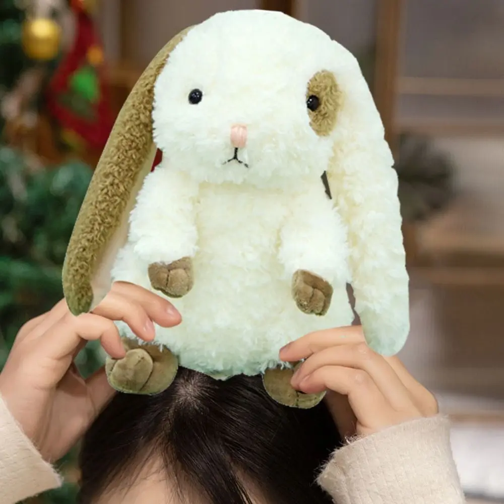 ผ้าฝ้าย PP หูยาวกระต่ายตุ๊กตาของเล่นนุ่มกระต่ายตุ๊กตาของเล่นการ์ตูนสบายนั่งกระต่ายตุ๊กตา Plush ตุ๊กตาเด็กของขวัญ