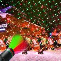 Laser Christmas Projector Light Outdoor Red Green Moving Firefly Star Laser Light Show Waterproof Christmas Laser Projector Lamp
