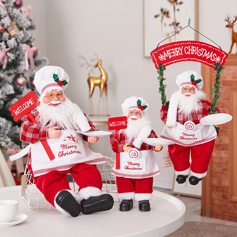 Christmas Decorations for Home Big Santa Claus Doll Children Xmas New Year Gift Christmas Tree Decor Wedding Party Supplies