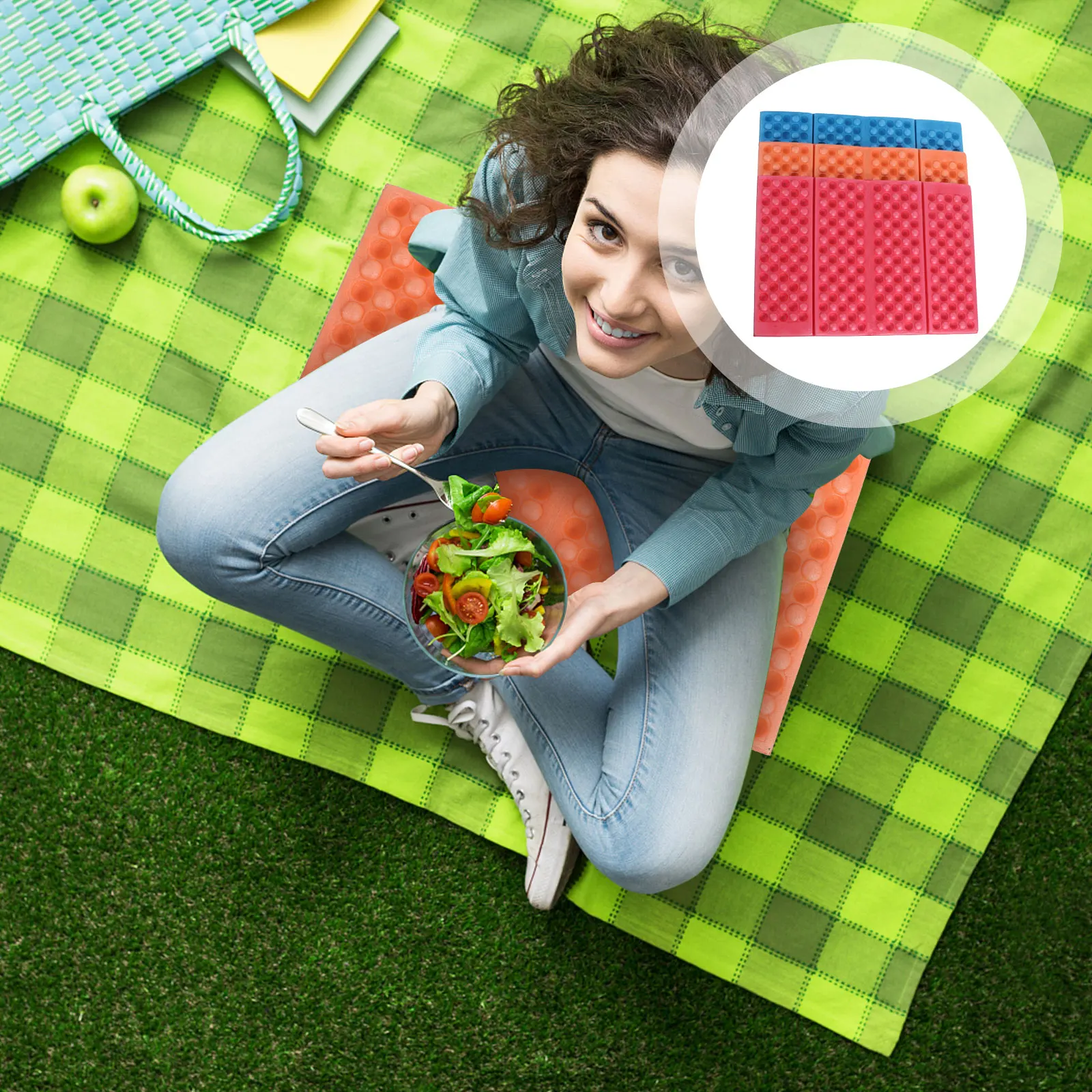 

3pcs Waterproof Folding Mat Camping Cushion Lightweight Seat Pad Picnic Beach Mat Durable Outdoor Cushion For Hiking