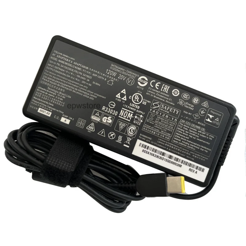 

Адаптер переменного тока VV Slim Tip 20V 6A 120W для Lenovo IdeaCentre ADP-120TH B 54Y8925
