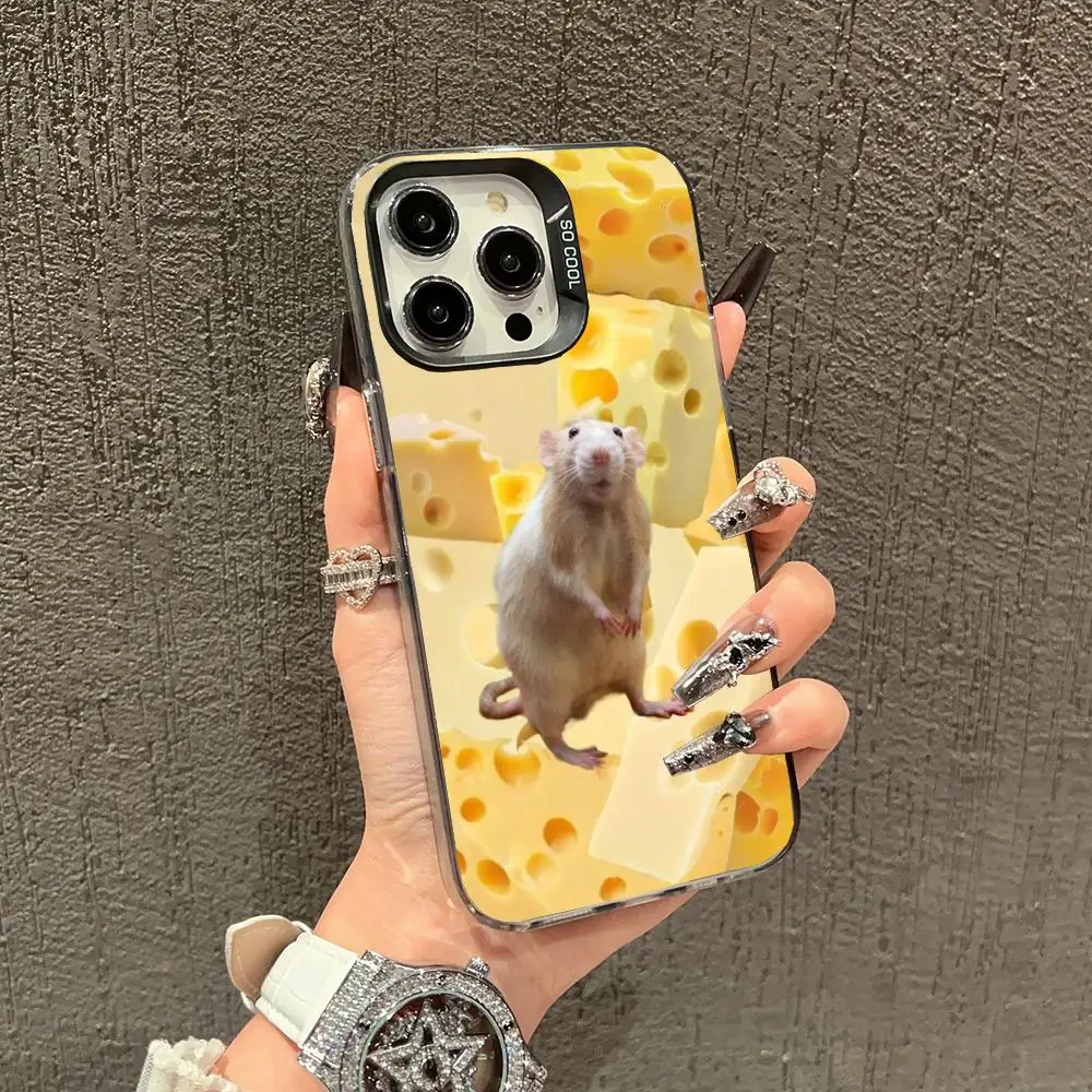 

Mice and Cheese case for iPhone17 16 15 14 13 12 11 Pro/ Max/Plus shock-proof rear cover anti-fingerprint