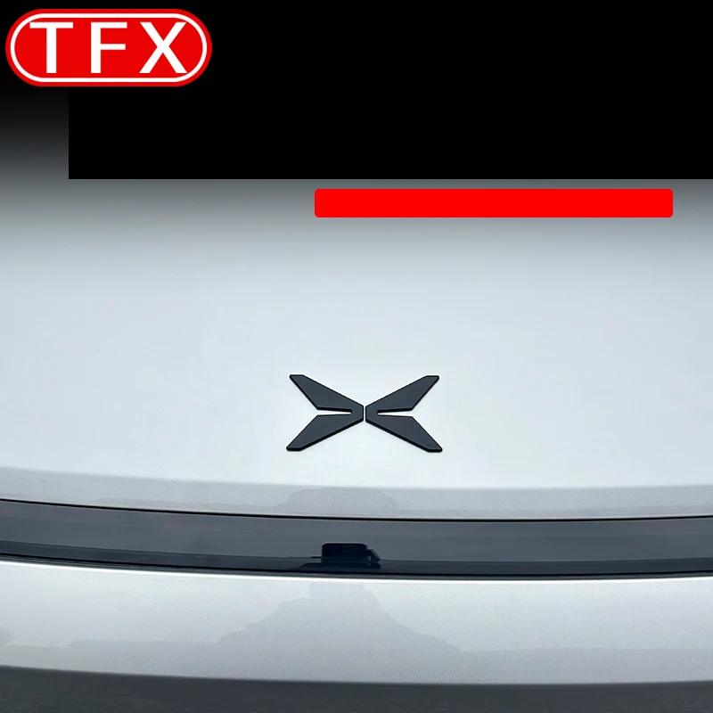 

For XPeng XiaoPeng X9 2024 2025 Car Blackened Emblem Four-wheel Drive Bright Tail Front Rear Emblem Sticker Auto Accessories