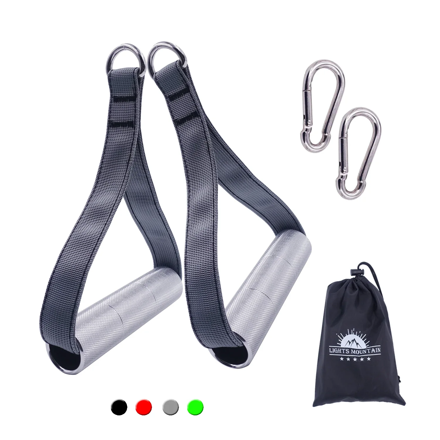 1 Pair Heavy Duty Resistance Bands Metal Gym Handles with Hook Double Webbing  Cable Machine Workout  Fitness Equipment