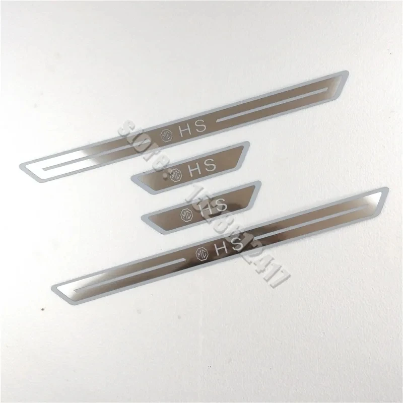 For MG ZS ZS EV HS 2017 2018 2019~2024 Door Sill Scuff Plate Trims Threshold Kick Pedal Protect Stainless Steel car Accessories