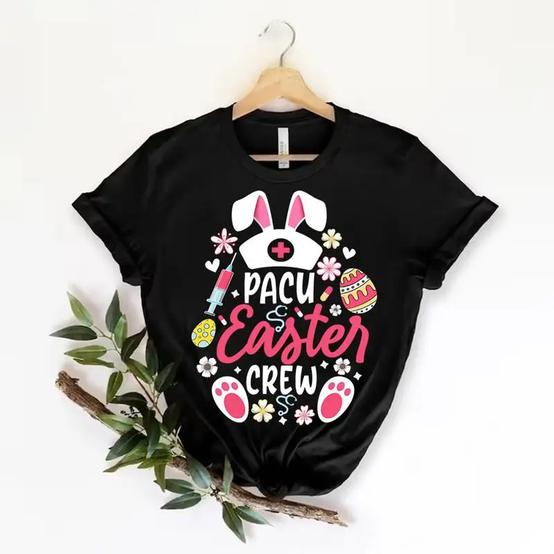 PACU Día de Pascua enfermera equipo Orejas de conejo feliz Pascua enfermería camiseta tamaño S 5xl