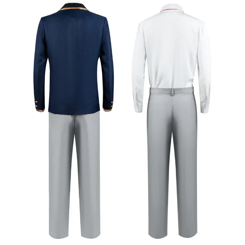 Anime Oshi No Ko Aqua Cosplay Costume Wig Hoshino Akuamarin Jacket Pants Blue Uniform Event Anime Party Boy Men Outfit Suit