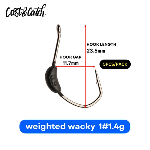 Cast&Catch Утяжеленные крючки для рыбалки 0,9 г/1,4 г
