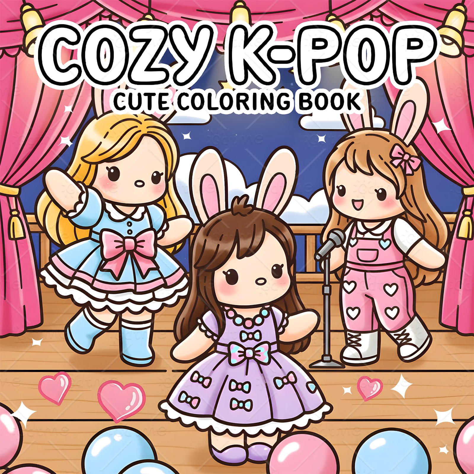 

COZY K-POP Coloring Book for Adult Featuring Bold-easy Pattern for Relaxation Kids Educational DIY Painting Drawing