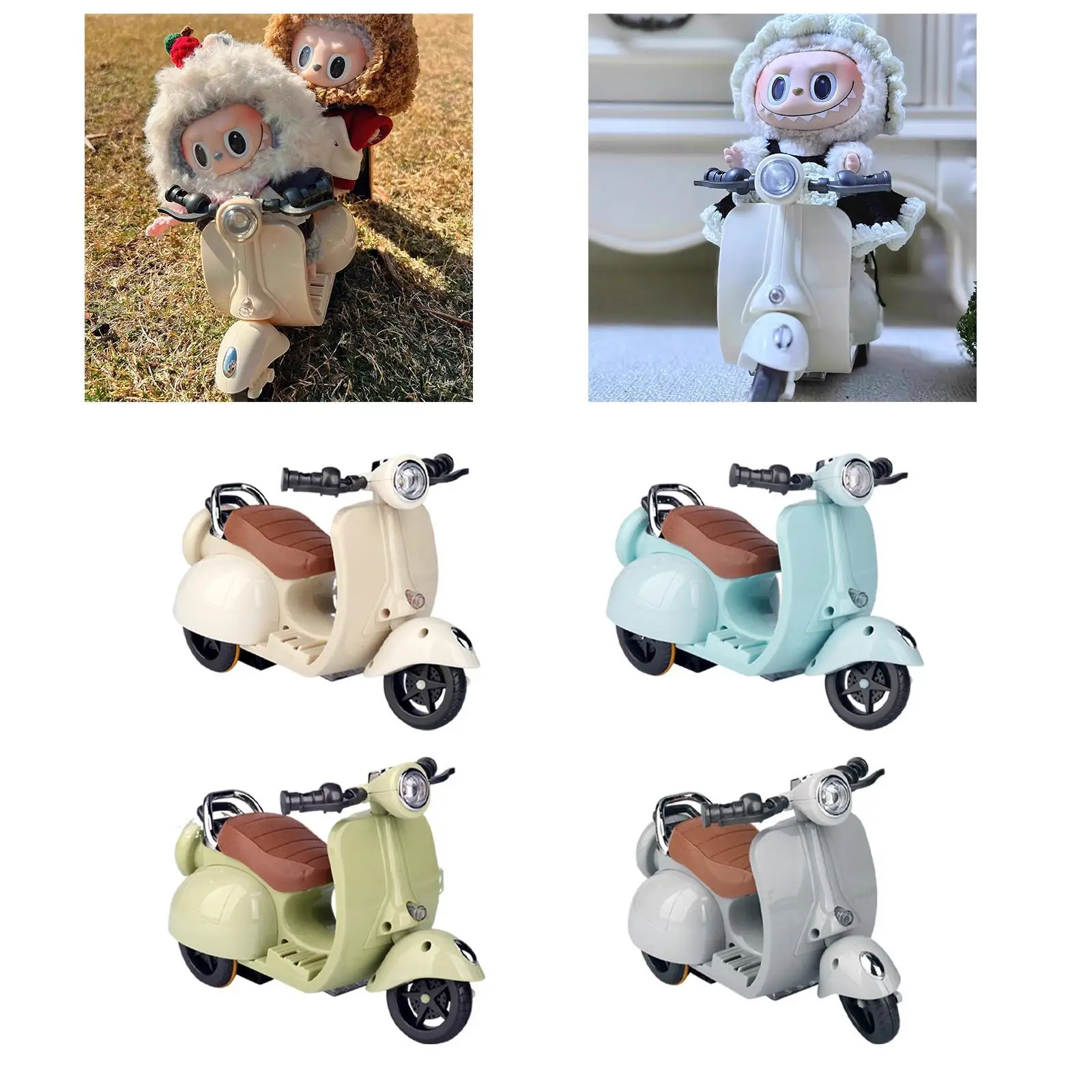 

Doll Accessory Playing Toy Cartoon Figure Pet Supplies Dollhouse Scooter Toy