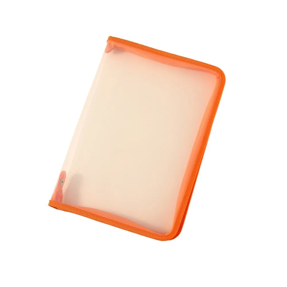 

Multifunctional Transparent Zipper Pouch Large Capacity PP File Pocket Portable Solid Color Document Organizer Pouch Students