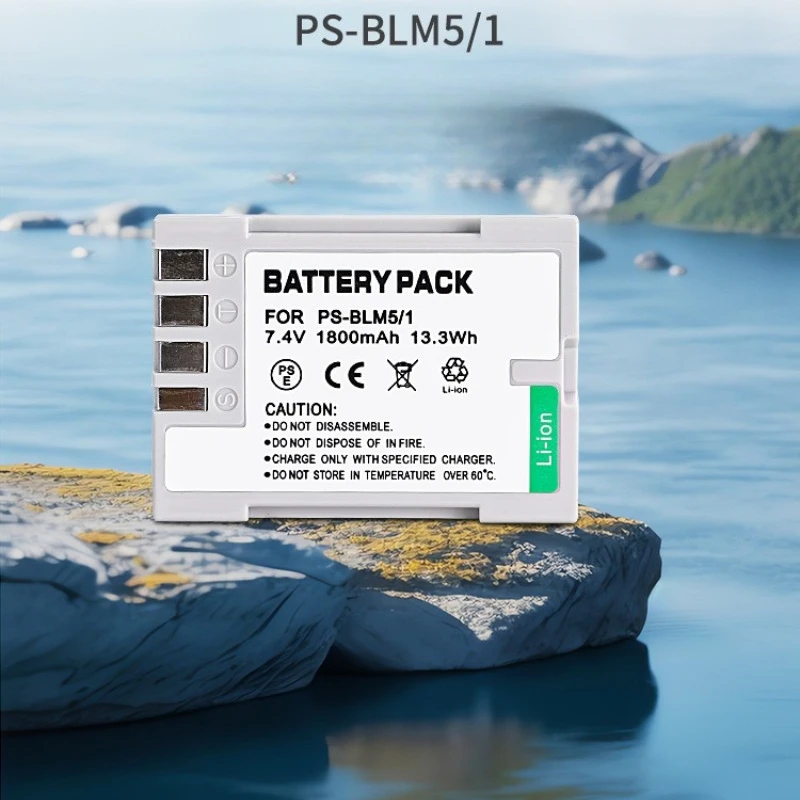 1800mAh 7.4v Suitable for Olympus E-3 E-5 E510 E500 E30 E520 PS-BLM5 BLM-5 Multi Model Long Endurance Digital Camera Battery