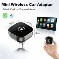 Adaptador Inalámbrico CarPlay y Android Auto 2026, Actualización de CarPlay con Cable a Inalámbrico, Diseño Mini USB 2 en 1 con Conexión Rápida y Estable