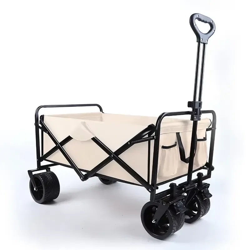 enclosed-multipurpose-folded-beach-garden-collapsible-outdoor-camping-cart-4-wheel-wagon-shopping-oem