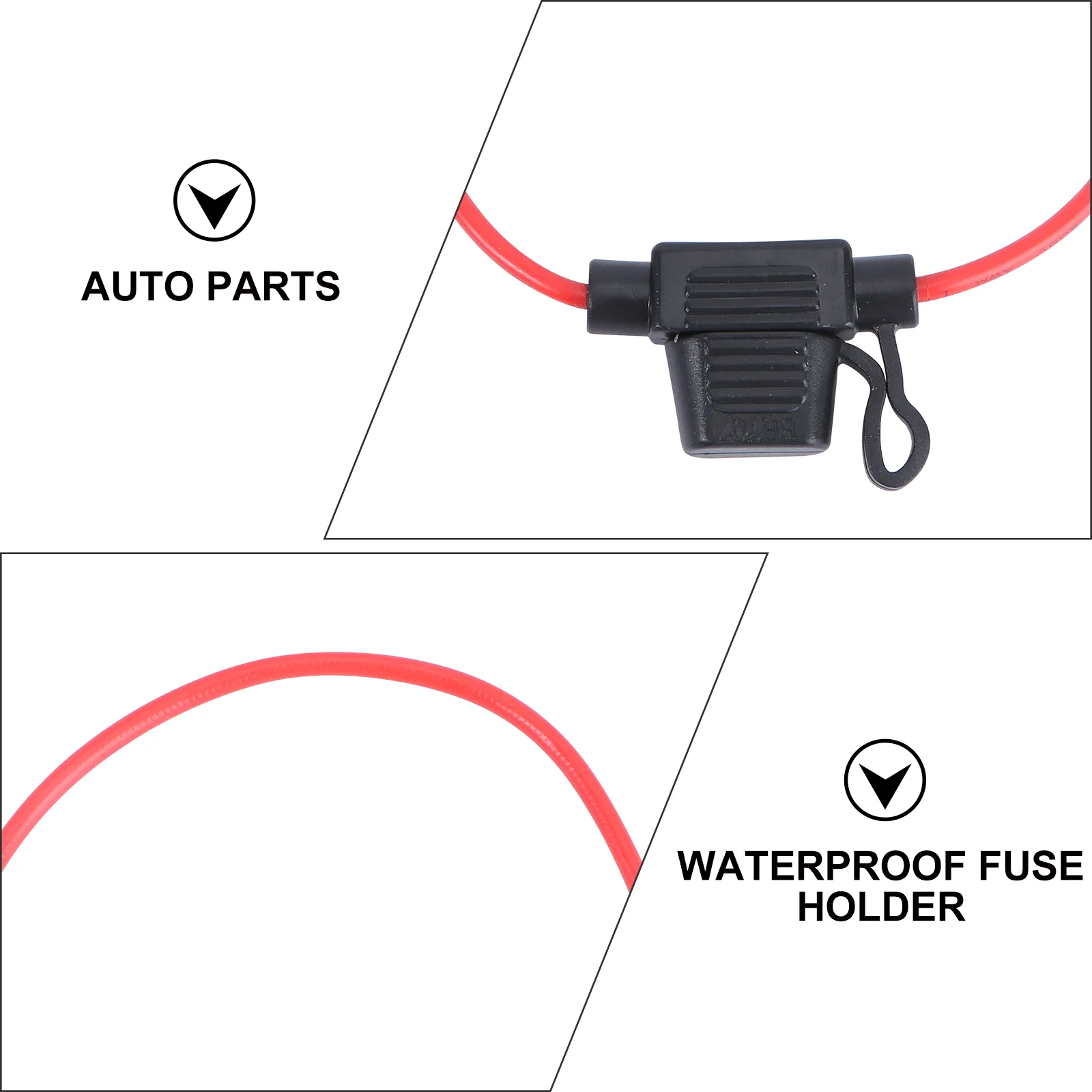 

10pcs In-Line Fuse Holder Small Small-Sized Holder Sized Wire Harness Car Boat Truck Automotive Trailer Applications