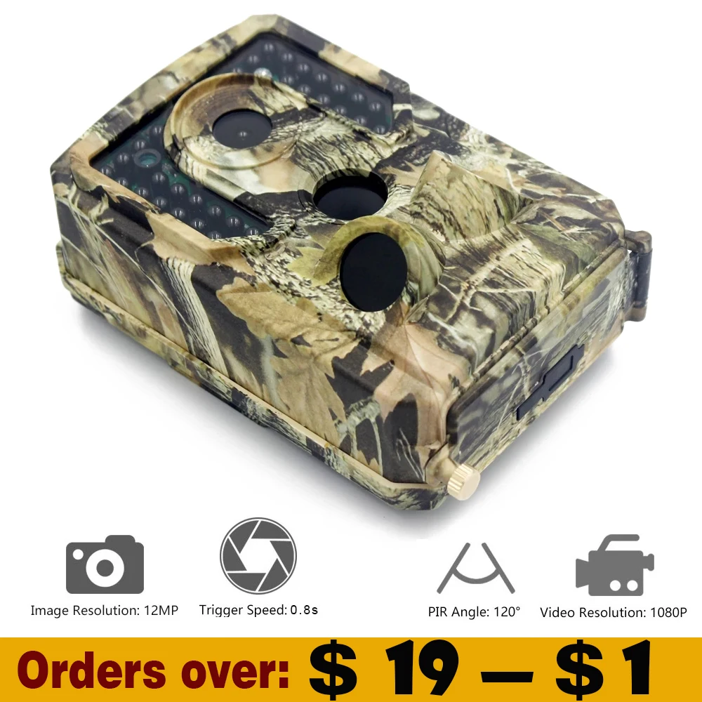 1080P Hunting Camera Night Vision Trail Camera Infrared 12MP Photo Trap Waterproof Outdoor Wildlife Cameras Trap