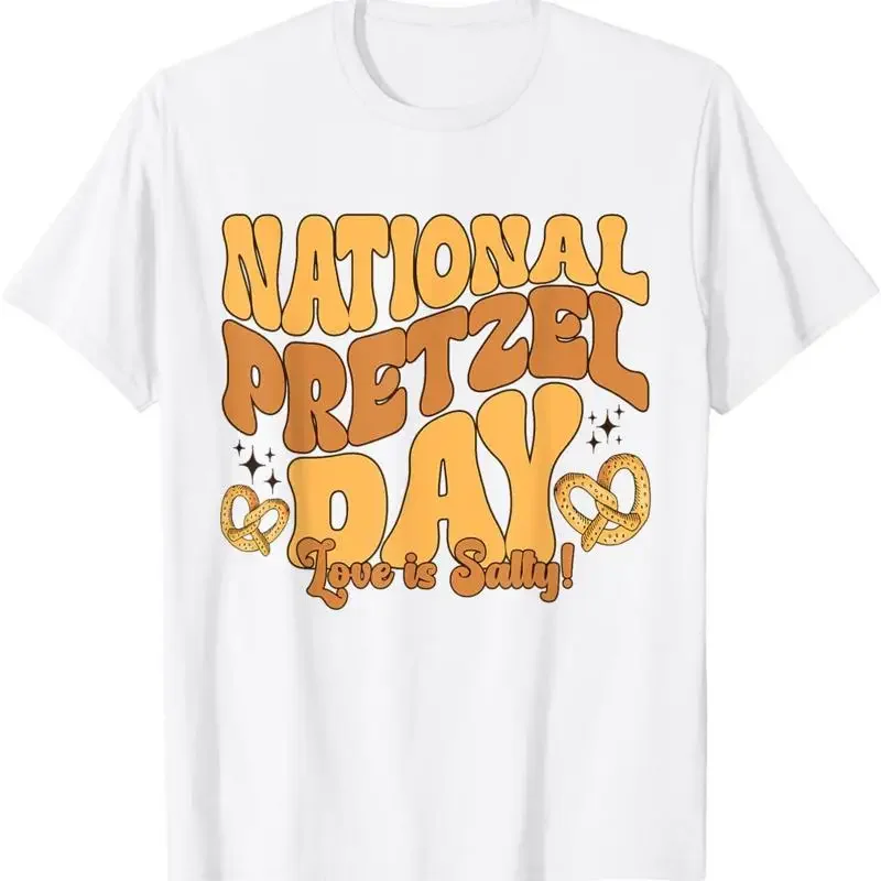 National Pretzel Day Groovy T Shirt