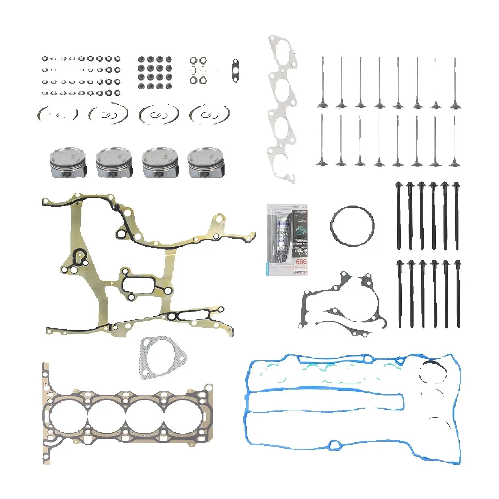 

1 комплект прокладок головки блока цилиндров для Chevy Cruze Sonic 2011-2016 1.4L