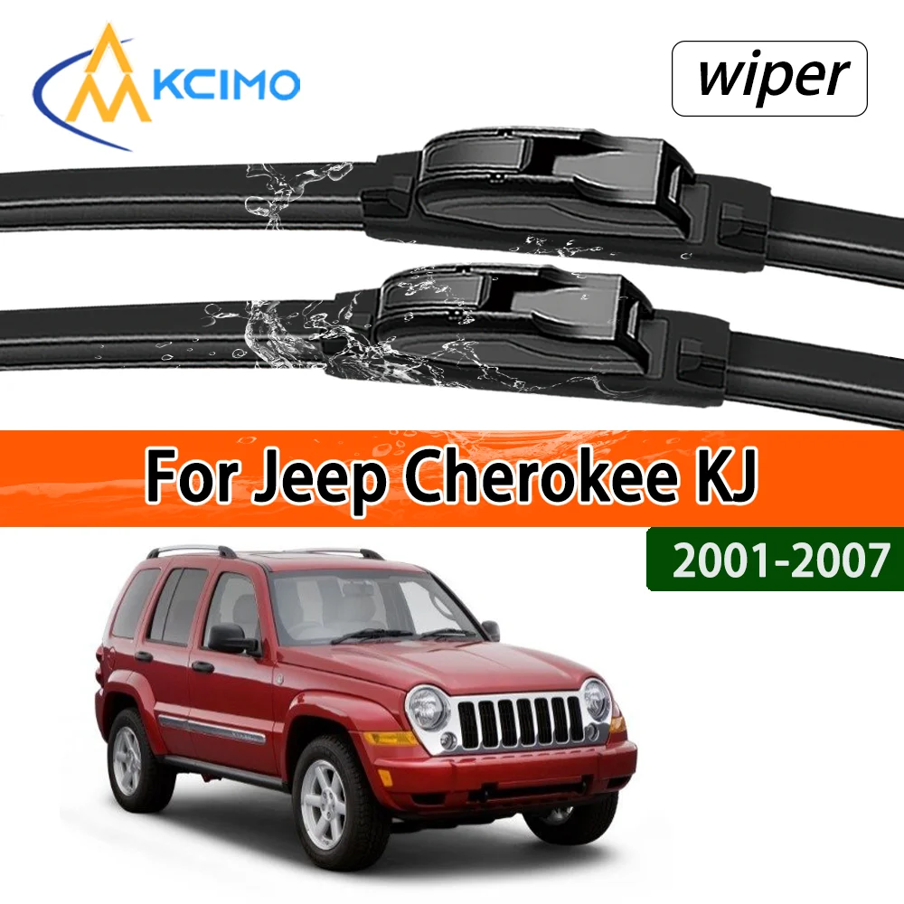 Ganzjährig leise Frontwischerblätter für Jeep Cherokee KJ 2001–2007 2002, klare Sichtgarantie, langanhaltende Leistung