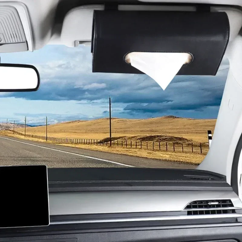 1 Pcs Car Tissue Box Towel Sets Car Sun Visor Tissue Box Holder Auto Interior Storage Decoration Tissue box toilet Servilletero