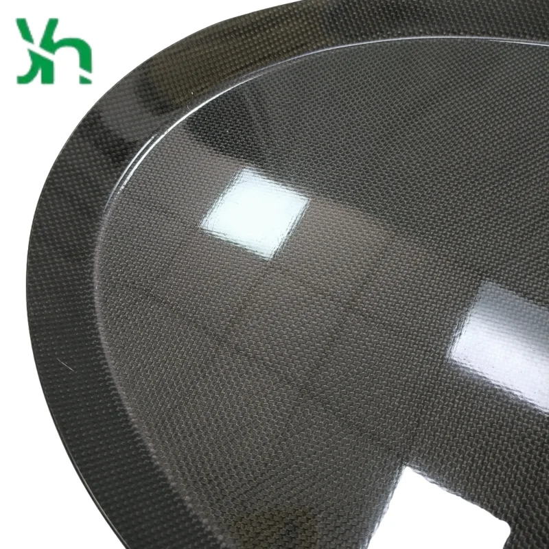 3Kカーボンファイバー丸型トレイ、ウェットカーボン平織り、軽量で耐久性のあるサービングプレート