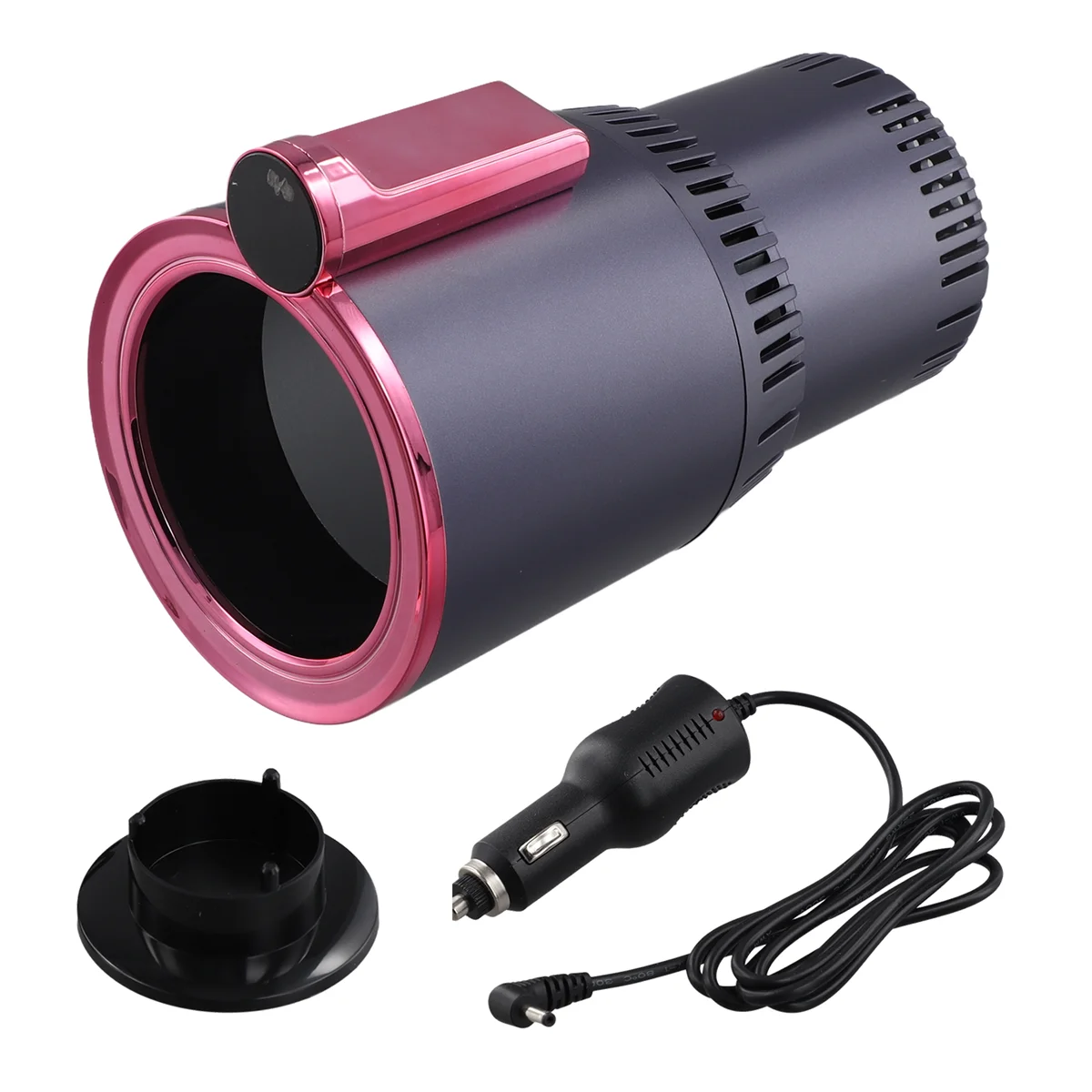 12V Car 2 in 1 Heating Cooling Cup Warmer Cooler Cup Smart Cup Holder Digital Display Temperature Drinks Holders Purple