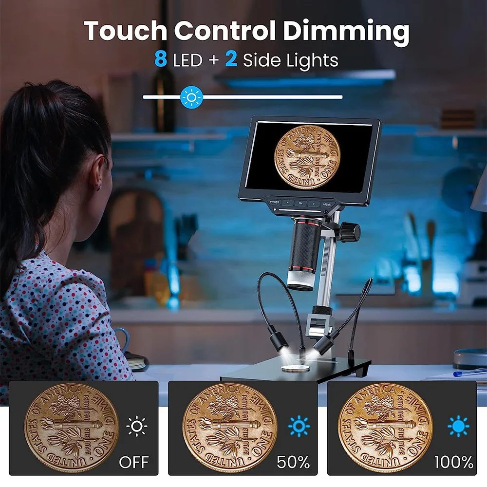 Elikliv EDM201 Pro HDMI Digital Microscope with 10 Inch Stand 7\