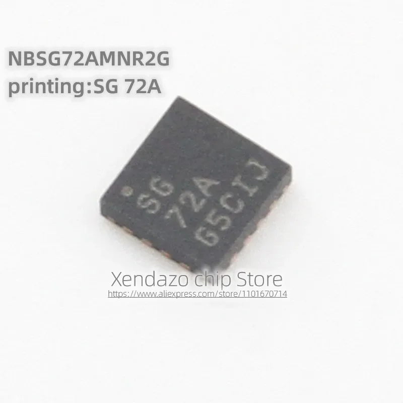 

2 шт./лот NBSG72AMN NBSG72AMNR2G Шелкография SG 72A QFN-16 посылка Оригинальный подлинный чип мультиплексора