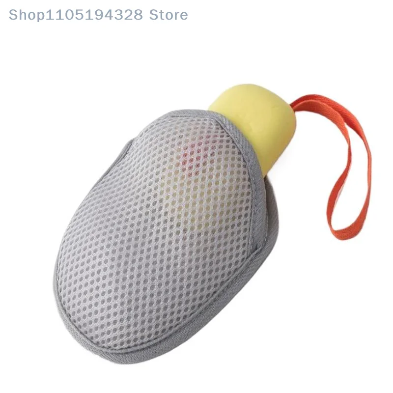 

[YA]- Oval Bath Soap Bag Foaming Net With Lanyard Double-Sided Exfoliating Scrubber Bathroom Mesh Pocket