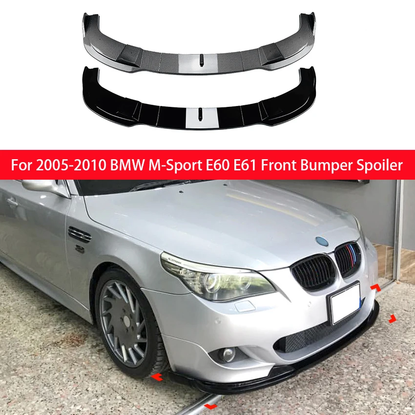 

For 2005-2010 BMW M-Sport E60 E61 523i 525i 528i 530i 535i 540i 550i Car Front Bumper Splitter Lip Diffuser Spoiler Guard Tuning
