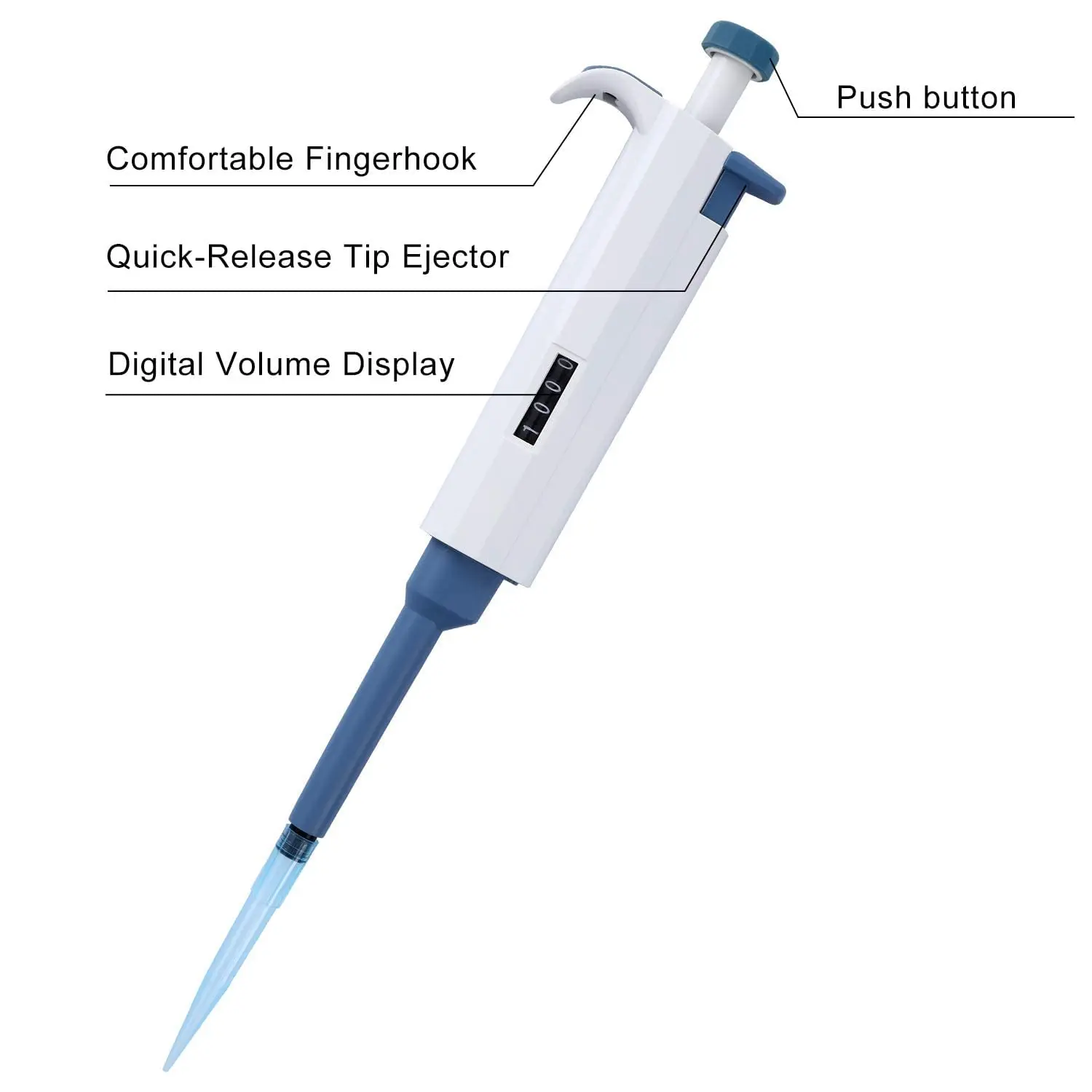 10-100uL Micropipette adjustable laboratory pipettor all type of micro pipette