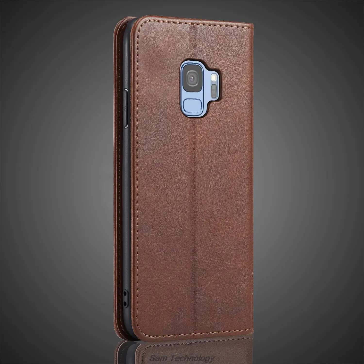 Magnetic attraction Leather Case for Samsung Galaxy S9 G960F G9600 5.8\