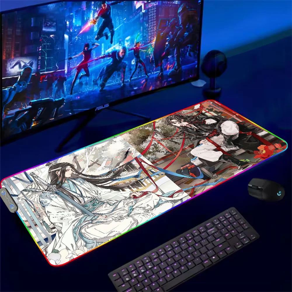 Grandmaster of Demonic Cultivation For Rgb Mouse Pad Xxl Steelseries Laptop Mat Gaming Mousepad Backlit Keyboard Girl Table Pads