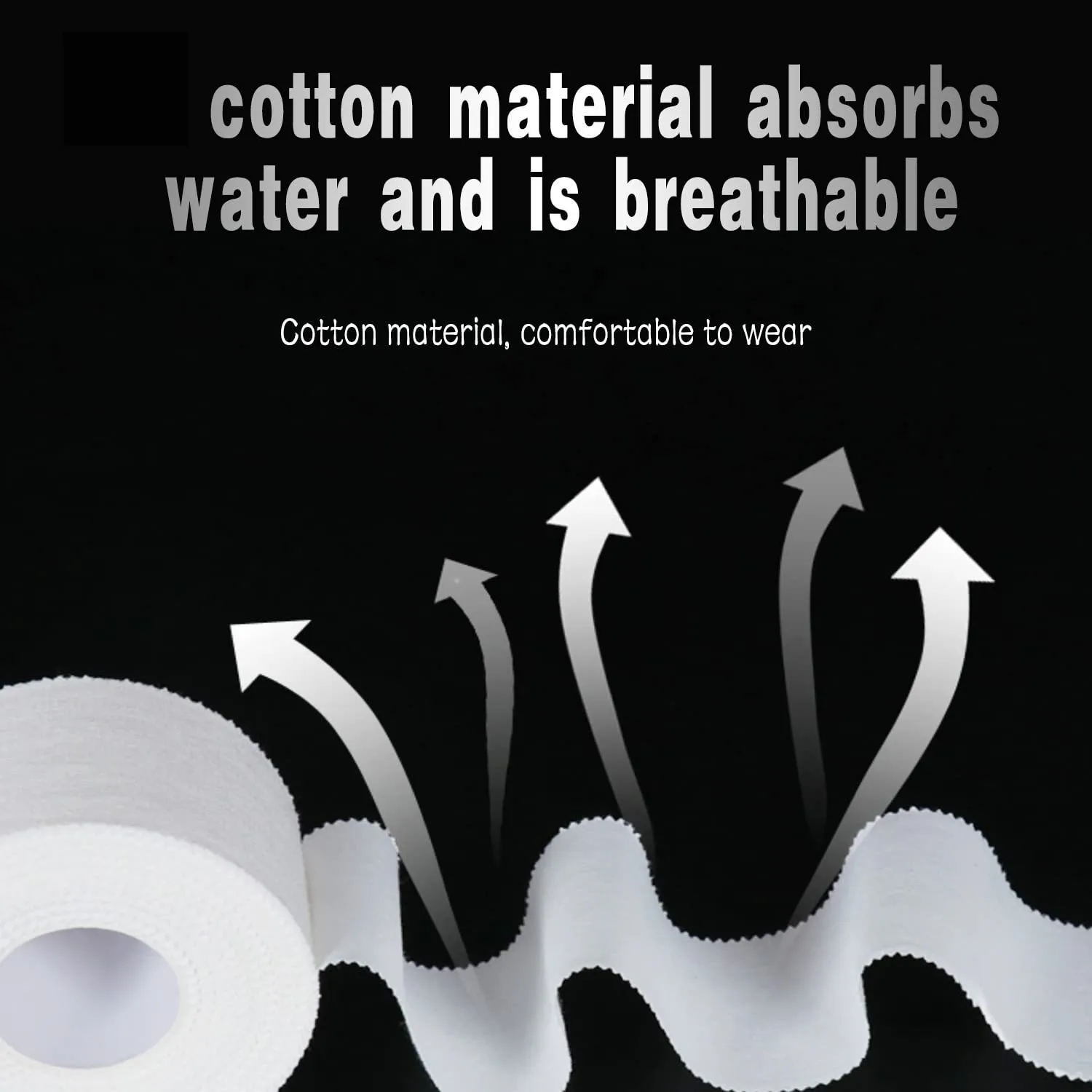 1/6 قطعة شريط رياضي 1.5in شريط لاصق رياضي أبيض لا لزجة لا بقايا المعصم الكاحل الشريط للجمباز الملاكمة لاكروس #3