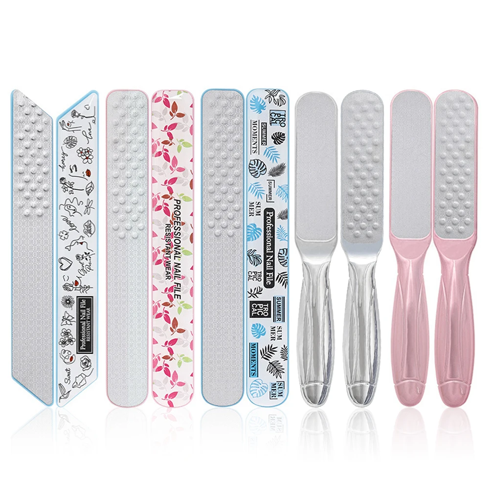 Double Side Nail File Nails Accessories Supplies Manicure Pedicure Grooming Stainless Steel Professional Nail Files for Manicure