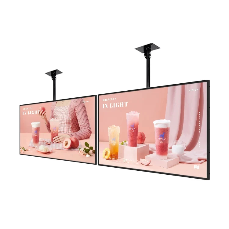 55 Inch 4K Ultra Thin LCD Advertising Display Multi-Split Screen For Ceiling KFC Elevator Wayfinding Education Medical Treatment