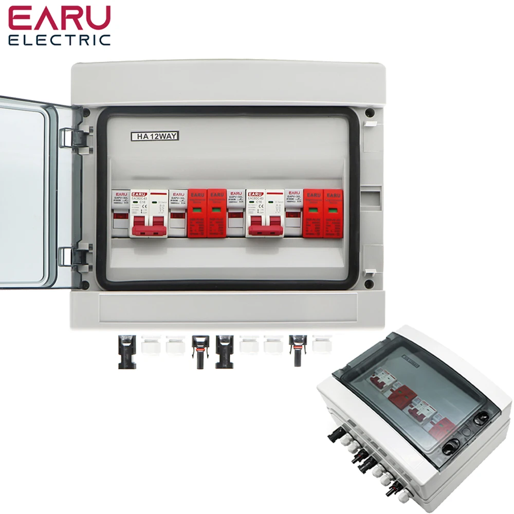 Entrada Saída Corda para Fora da Grade Sistema de Energia Solar Fotovoltaica Matriz Solar pv Combinador Caixa dc Disjuntor 500v