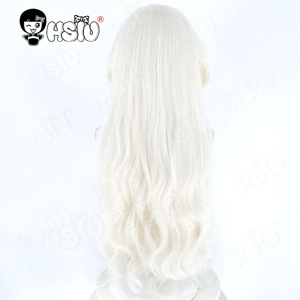 Misono Ichika Косплей Парик Синтетический парик из волокна「HSIU」 80 см Молочно-белый длинный парик + шапочка для парика GAME Amairo Chocolate ‌   косплей