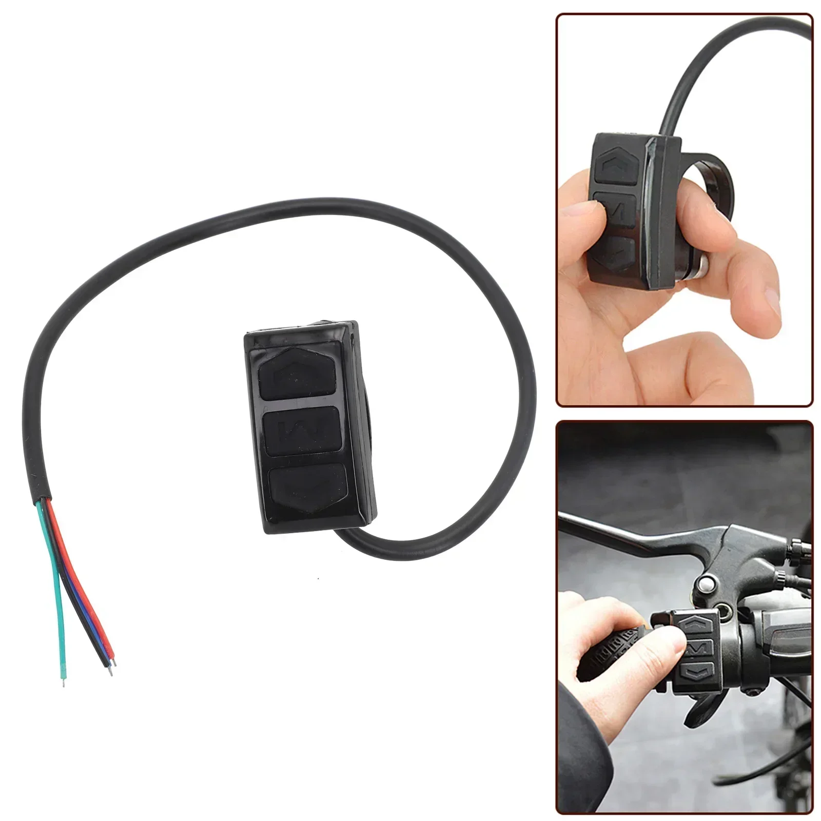 

Repair Part Key LCD Meter Electric Vehicle Instrument Switch ABS Black Instrument Switch Non Slip Wear Resistant