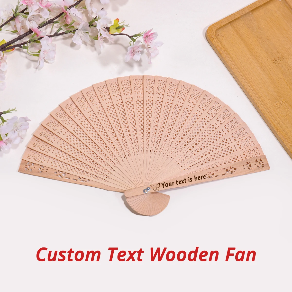 

Деревянный веер с индивидуальной надписью, свадебный подарок, персонализированный веер с текстом, сувениры для вечеринки, лазерная гравировка, складной веер с именем на заказ