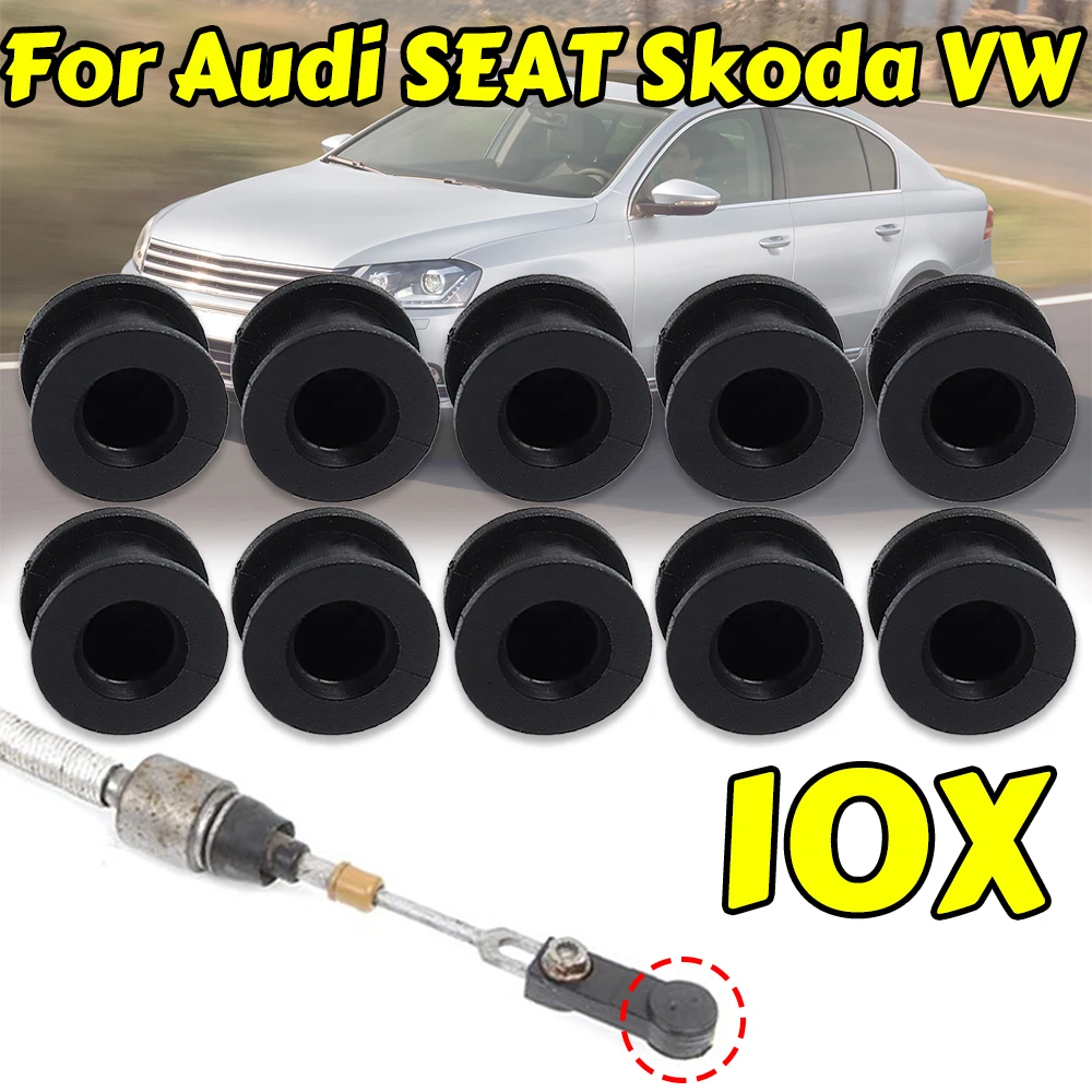 

10X For Audi SEAT Skoda VW Car Gear Linkage Control Cable Gearbox Shift Automatic Lever End Connector Collet Rod Bushing Adapter