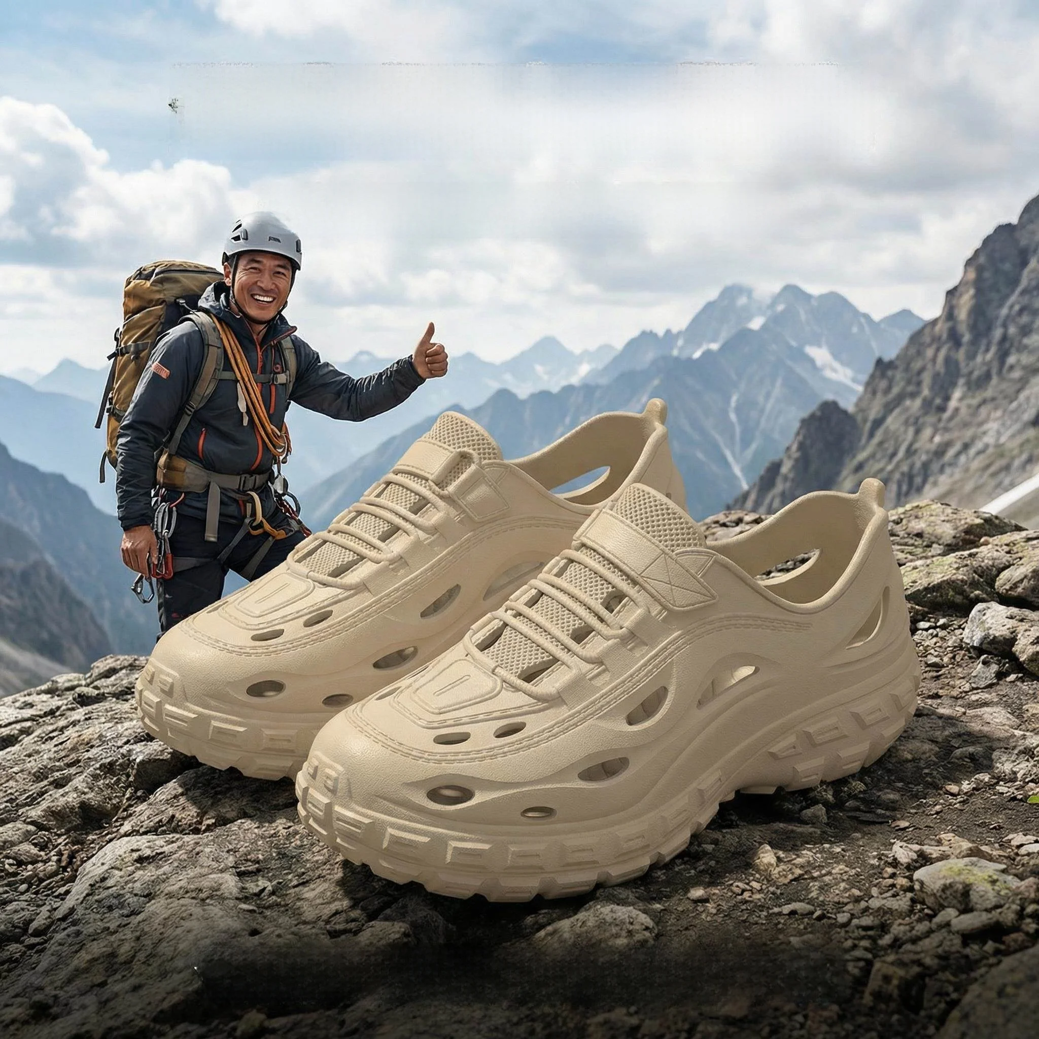 

Men's Outdoor Thick Bottom Anti-slip Breathable EVA Clog Shoes Home Slippers Mountain Climbing Sandals Comfortable Casual Shoes