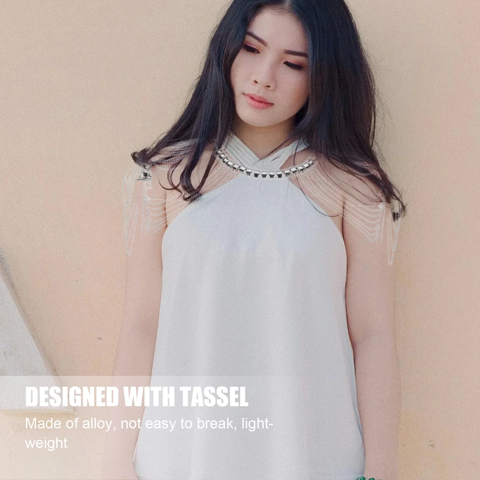 

Tassel Shoulder Chain Alloy Body Jewelry for Women Lightweight Fashionable Neck Accessory for Party Beach Festival Stage