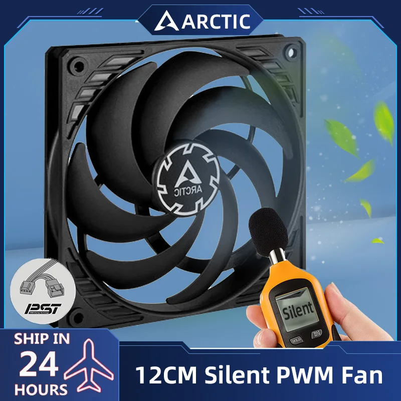 ARCTIC P12 Slim PST 120mm ventola di raffreddamento 12V 4Pin PWM dispositivo di raffreddamento leggero silenzioso per il raffreddamento della custodia del Computer del PC